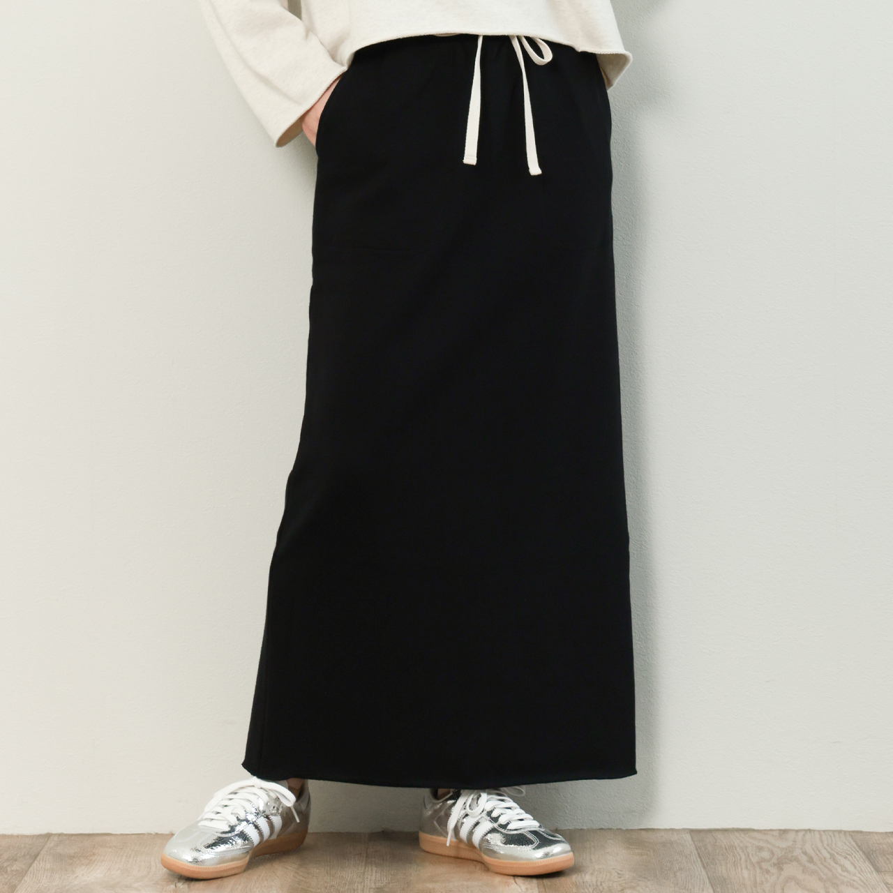 SACRA サクラ スカート スウェット レディース ロング ウエストゴム