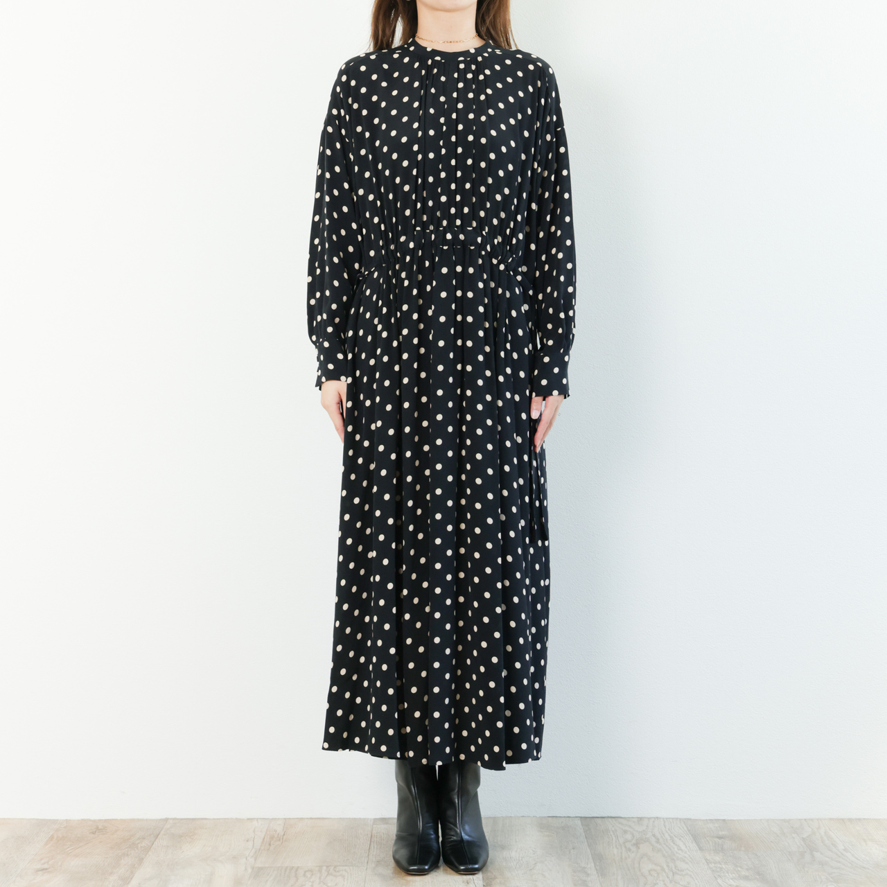 SACRA サクラ レディース ワンピース ロング丈 長袖 キュプラ レーヨン