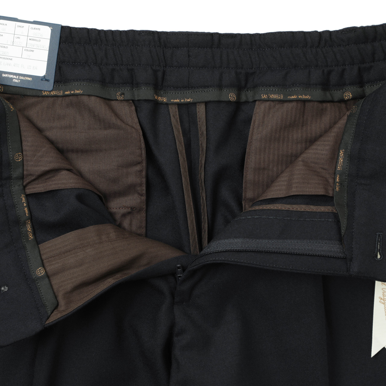 SANTANIELLO サンタニエッロ スリムテーパード ウールスラックス SANTANIELLO サンタニエッロ パンツ メンズ スラックス