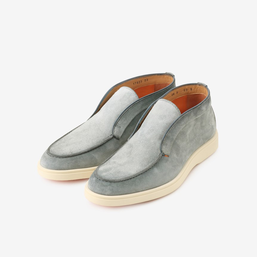 Santoni ベージュ スエード ローファー SANTONI サントーニ ローファー 革靴 ベージュ 8 26.5〜27cm