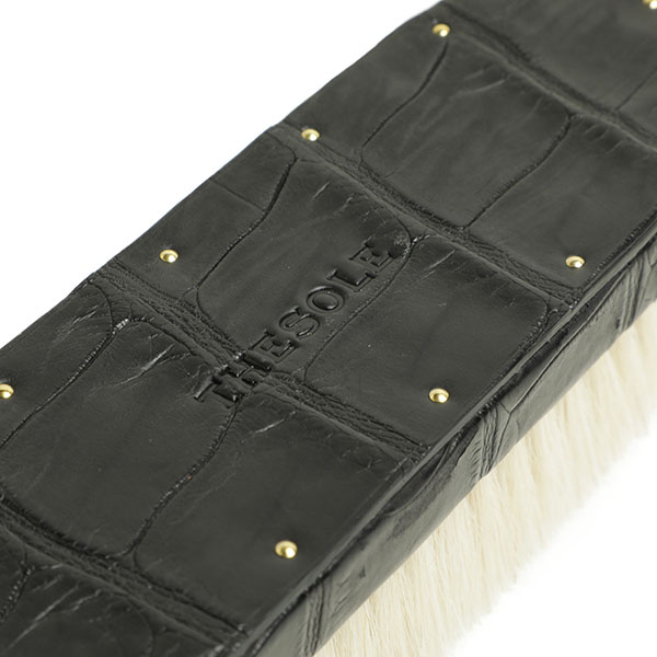 THE SOLE ザソール 洋服ブラシ レザー クロコダイル 山羊毛 TSB-CR