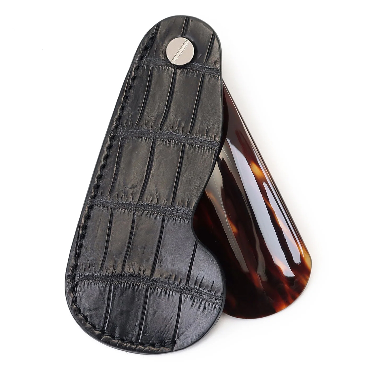 THE SOLE ザソール クロコダイルケース 鼈甲 シューホーン 靴ベラ TSKB