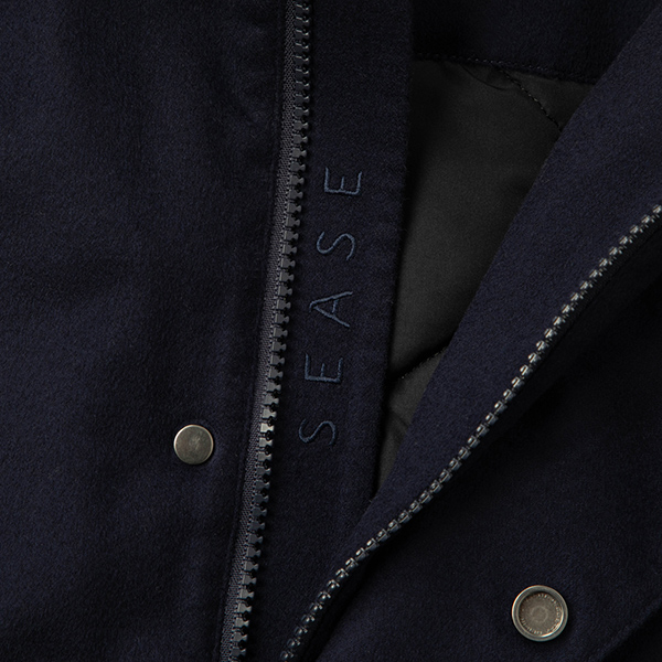 SEASE シーズ ジャケット フード フーデッド 中綿 カシミヤ 耐水 防風
