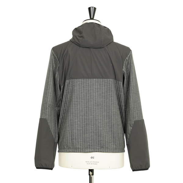 Coyseio ダークグレー ジッパー付きジャケット SEASE シーズ パーカー ジップアップ ウール ナイロン