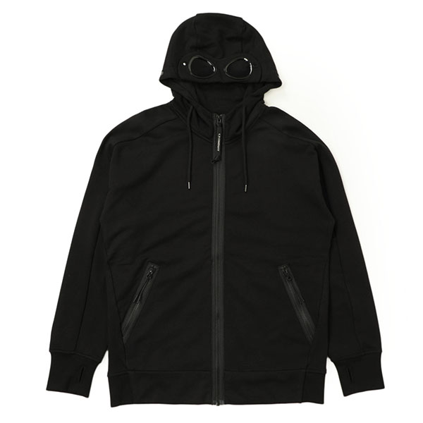 C.P.COMPANY シーピーカンパニー スウェット パーカー フーデッド コットン ゴーグル CPCOMPANY 17CMSS028A  BLACK/ブラック｜C.P.COMPANY｜菅原靴店