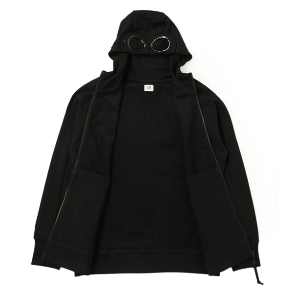 C.P.COMPANY シーピーカンパニー スウェット パーカー フーデッド コットン ゴーグル CPCOMPANY 17CMSS028A  BLACK/ブラック｜C.P.COMPANY｜菅原靴店