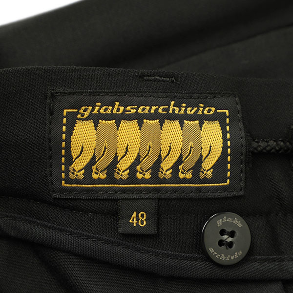 giabs ジャブス マサッチョゴールド 永久クリース ウール ナイロン パンツ giabsarchivio ジャブスアルキヴィオ MASACCIO マサッチョ