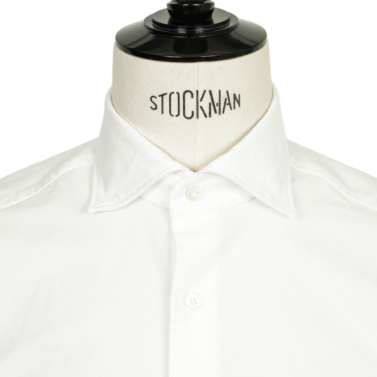 giannetto ホリゾンタルカラー 白シャツ slim fit 太陽 M giannetto ジャンネット シャツ セミワイドカラー コットン