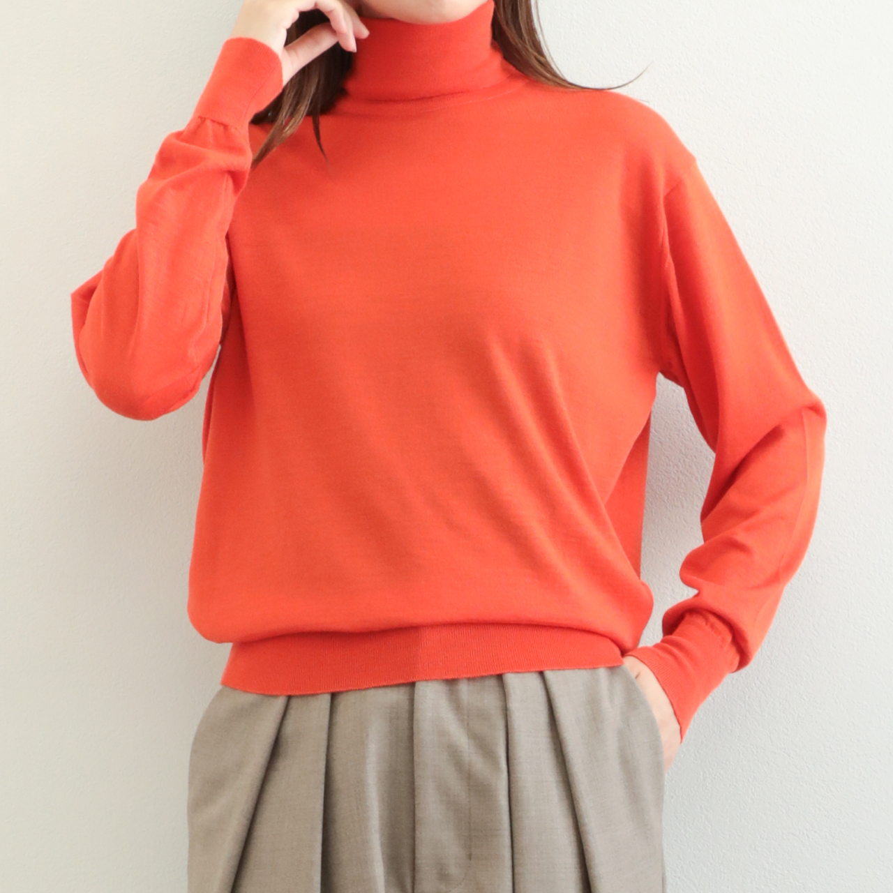 ジョンスメドレー ハイゲージニット 薄手L(実質XL) JOHN SMEDLEY ジョンスメドレー レディース ニット ハイゲージ