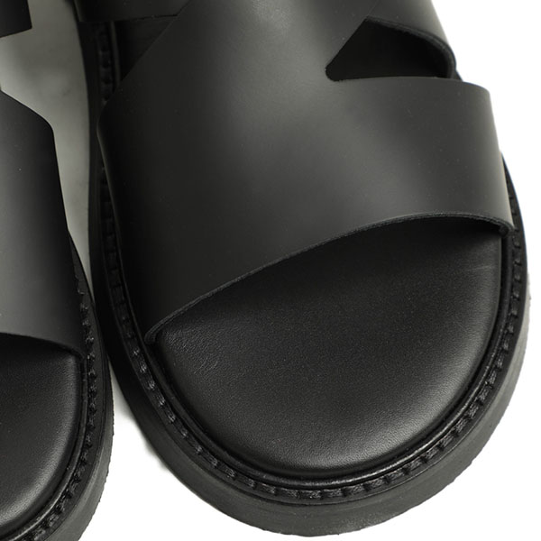 Pernoi ペルノイ メンズ サンダル ストラップ クロス レザー 厚底