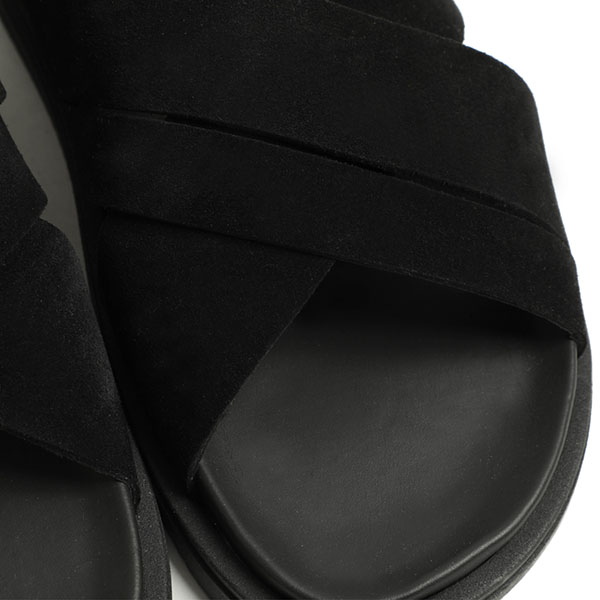 Pernoi ペルノイ メンズ サンダル ストラップ クロス バック スエード