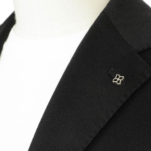 TAGLIATORE タリアトーレ 2Bジャケット 46 ブラック カシミア TAGLIATORE タリアトーレ ジャケット メンズ 2B シングル