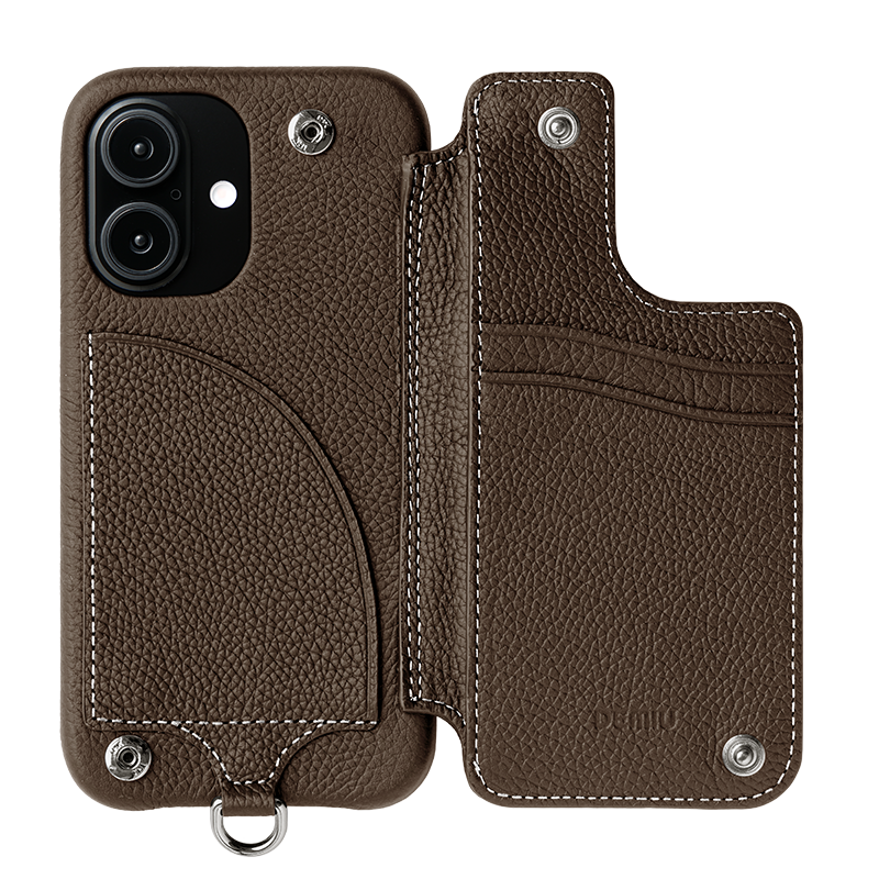 DEMIU デミュウ POCHE ポシェ スマホカバー スマホケース 牛革 カード