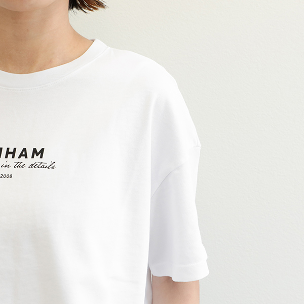 DENHAM デンハム レディース カットソー Tシャツ 半袖 ロゴ コットン