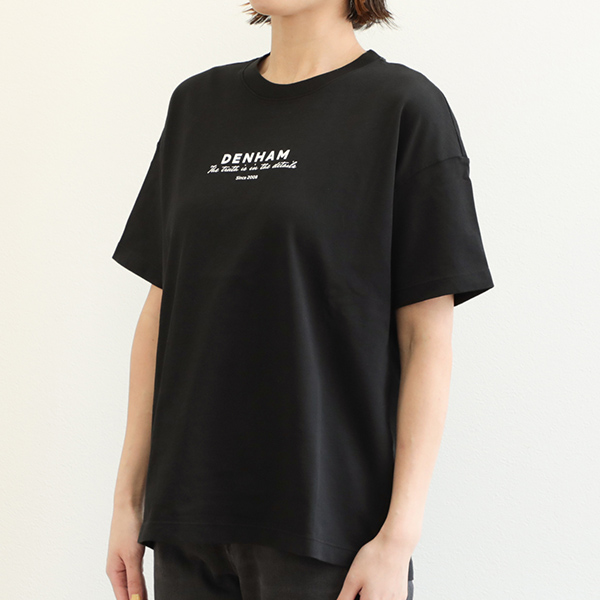 DENHAM デンハム レディース カットソー Tシャツ 半袖 ロゴ コットン