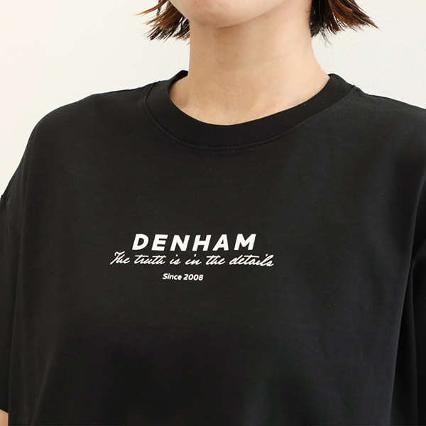 DENHAM デンハム レディース カットソー Tシャツ 半袖 ロゴ コットン