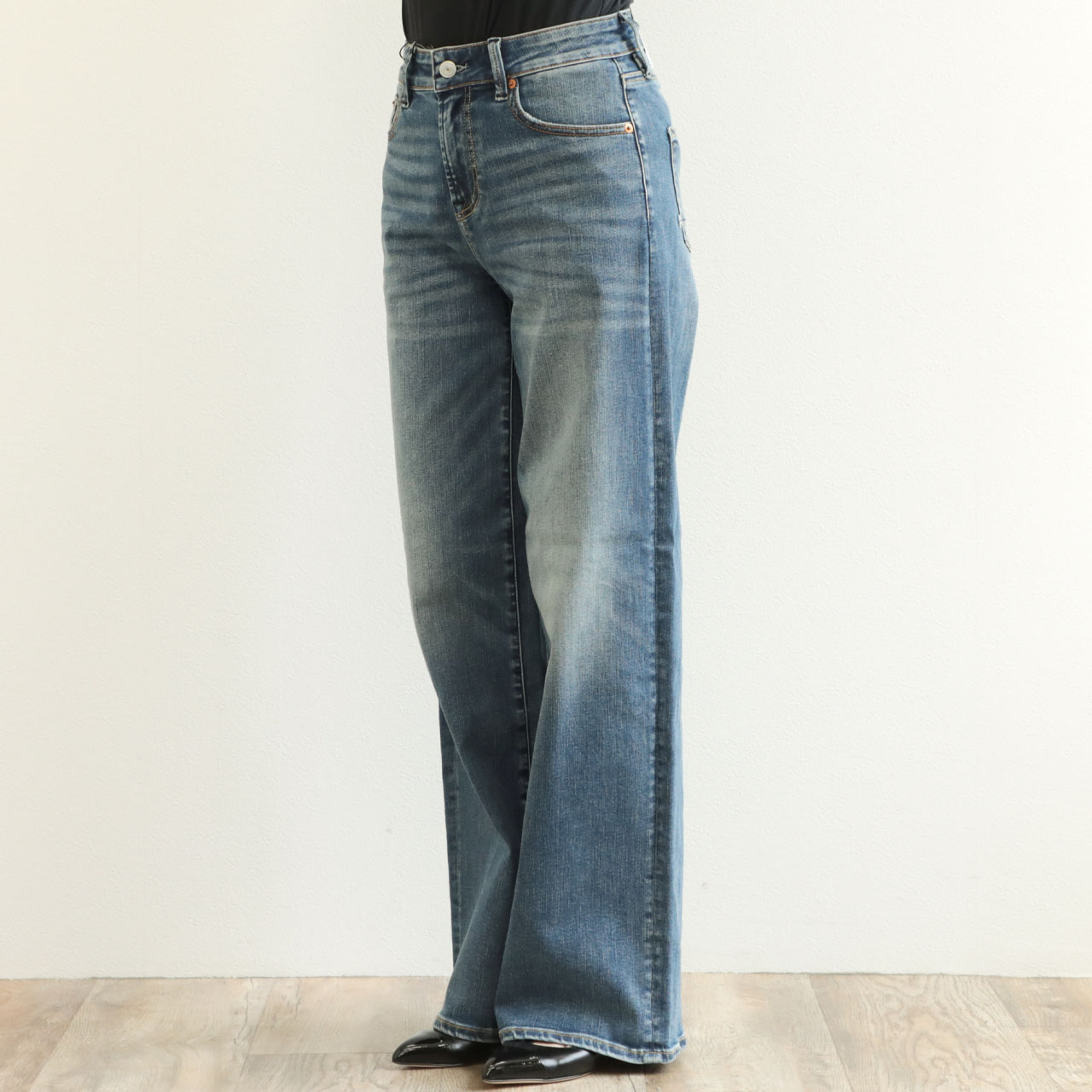 DENHAM デンハム デニム パンツ ワイド ハイウエスト ハイライズ