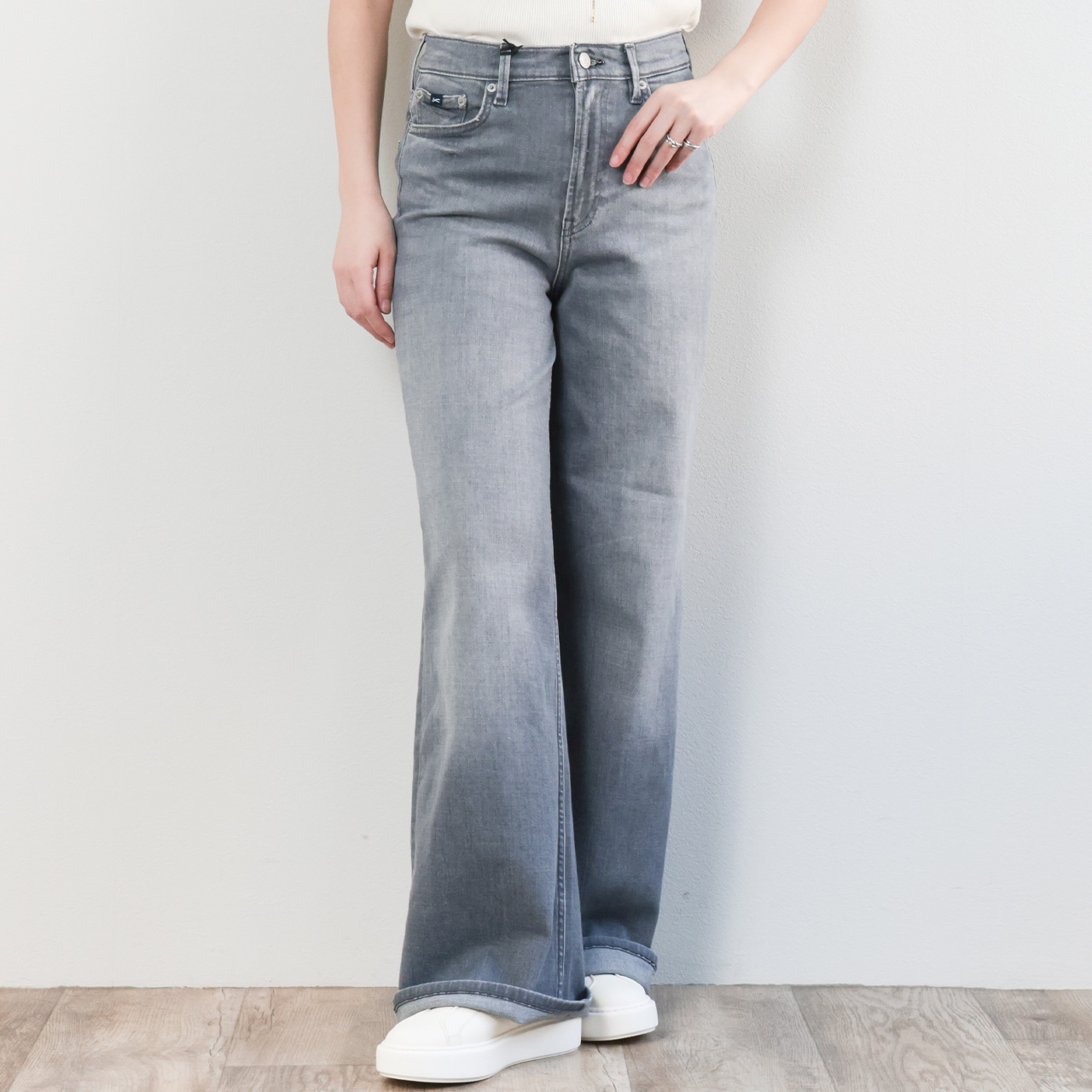 【Darenn】DENHAM レディース　ストレートデニム ダークグレー DENHAM デンハム レディース デニム パンツ ワイド ストレート