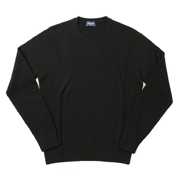 【未使用】カシミア100％ イタリア製　ドルモア　ケーブルニット　ダッフル 未使用】カシミア100％ イタリア製 ドルモア ケーブルニット
