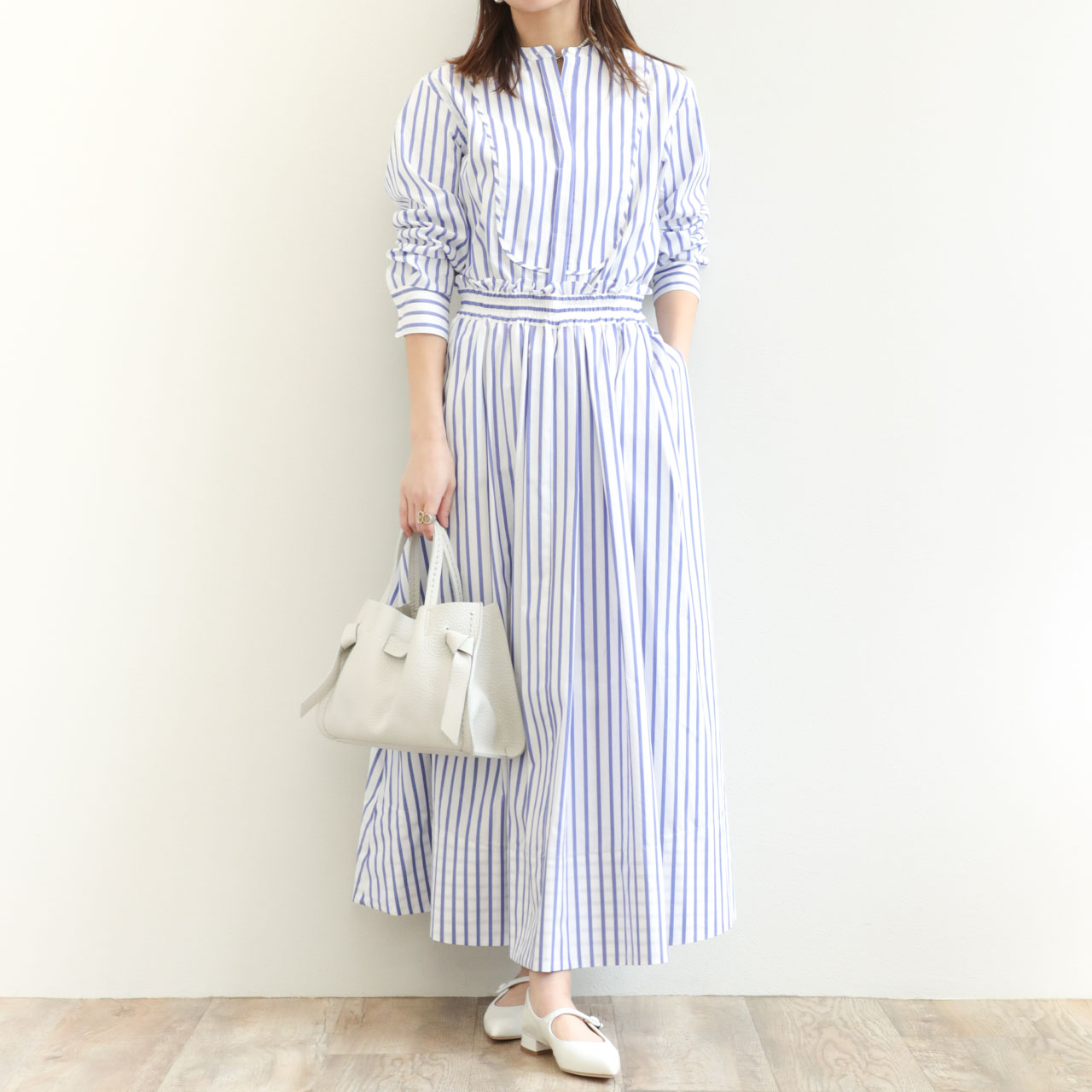 新品 DRAWELL ドビーストライプビブヨークシャツ ビブヨークシャツ ドビーストライプ – drawell