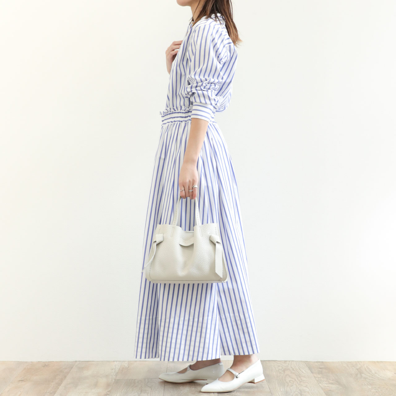 drawell ドロウェル レディース シャツ ブラウス バンドカラー