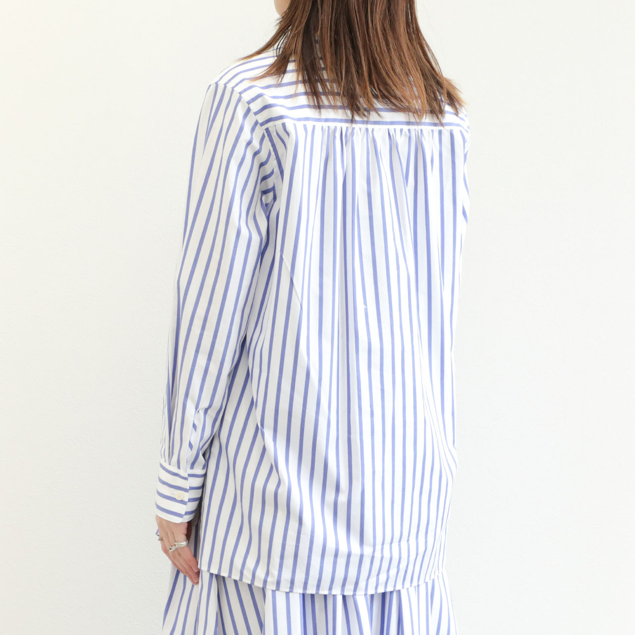 drawell ドロウェル レディース シャツ ブラウス バンドカラー