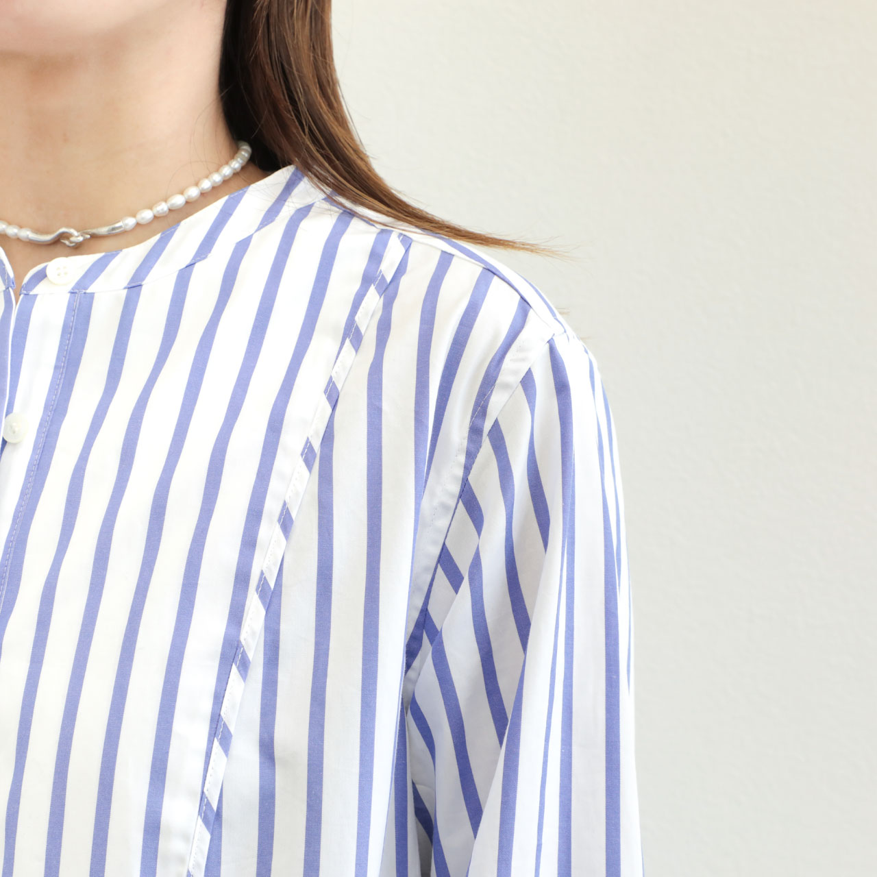 drawell ドロウェル レディース シャツ ブラウス バンドカラー