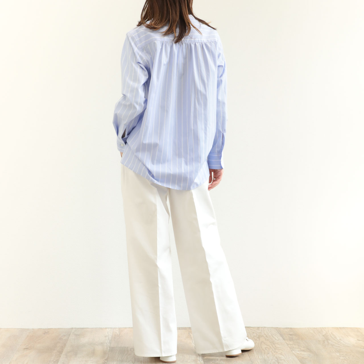 drawell ドロウェル レディース シャツ ブラウス バンドカラー