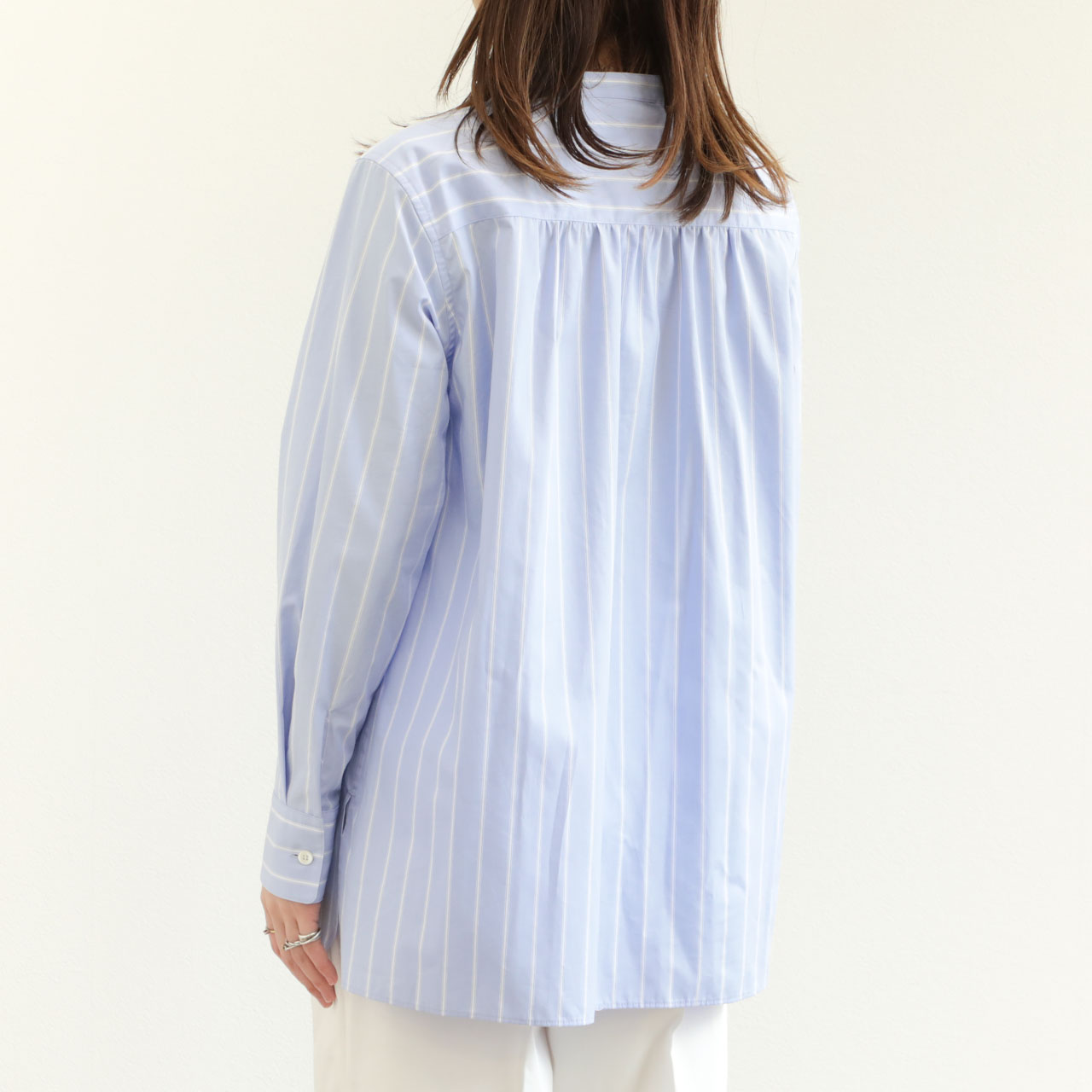 drawell ドロウェル レディース シャツ ブラウス バンドカラー