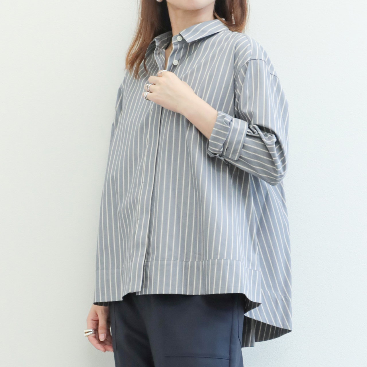 drawell ドロウェル レディース シャツ ブラウス レギュラーカラー