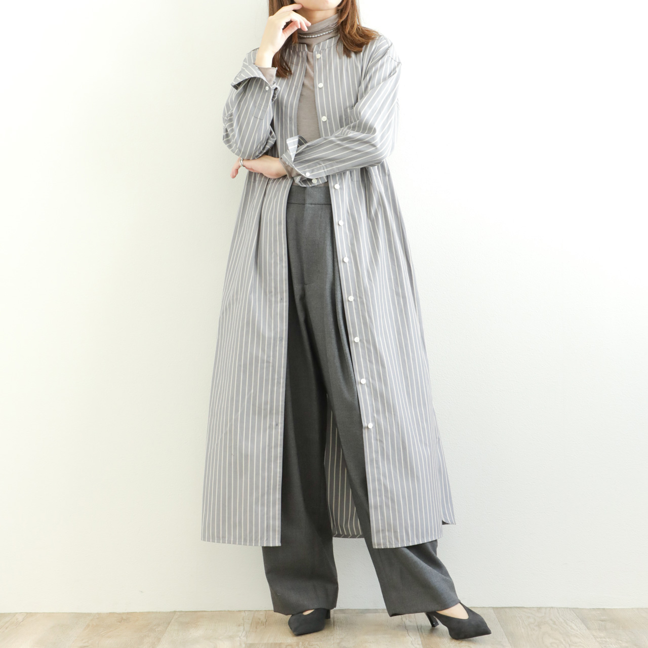 drawell ドロウェル レディース ワンピース マキシ丈 長袖