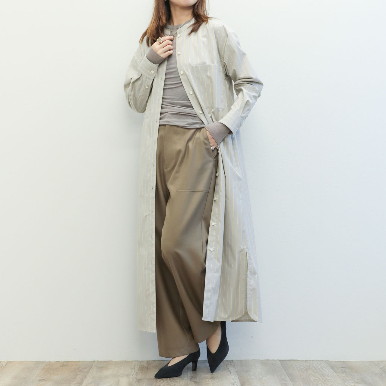 drawell ドロウェル レディース ワンピース マキシ丈 長袖