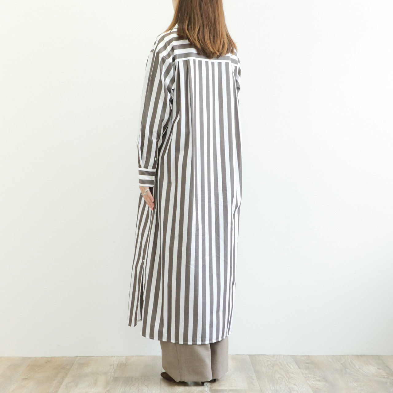 drawell ドロウェル レディース ワンピース マキシ丈 長袖 バンド