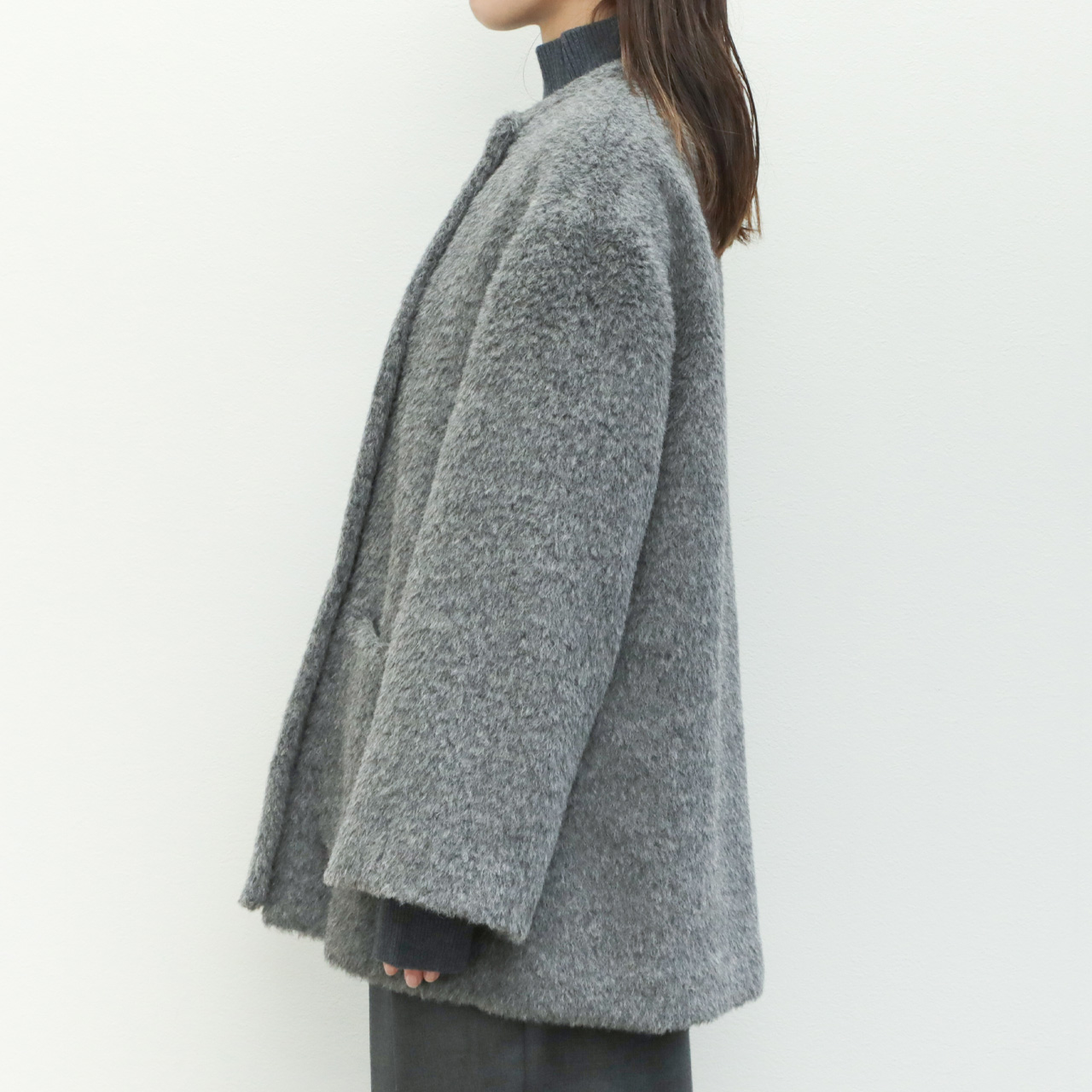 drawell ドロウェル　アルパカ　シャギー　ウール　コート 楽天市場】drawell ドロウェル コート ダブルブレスト ロング シャギー