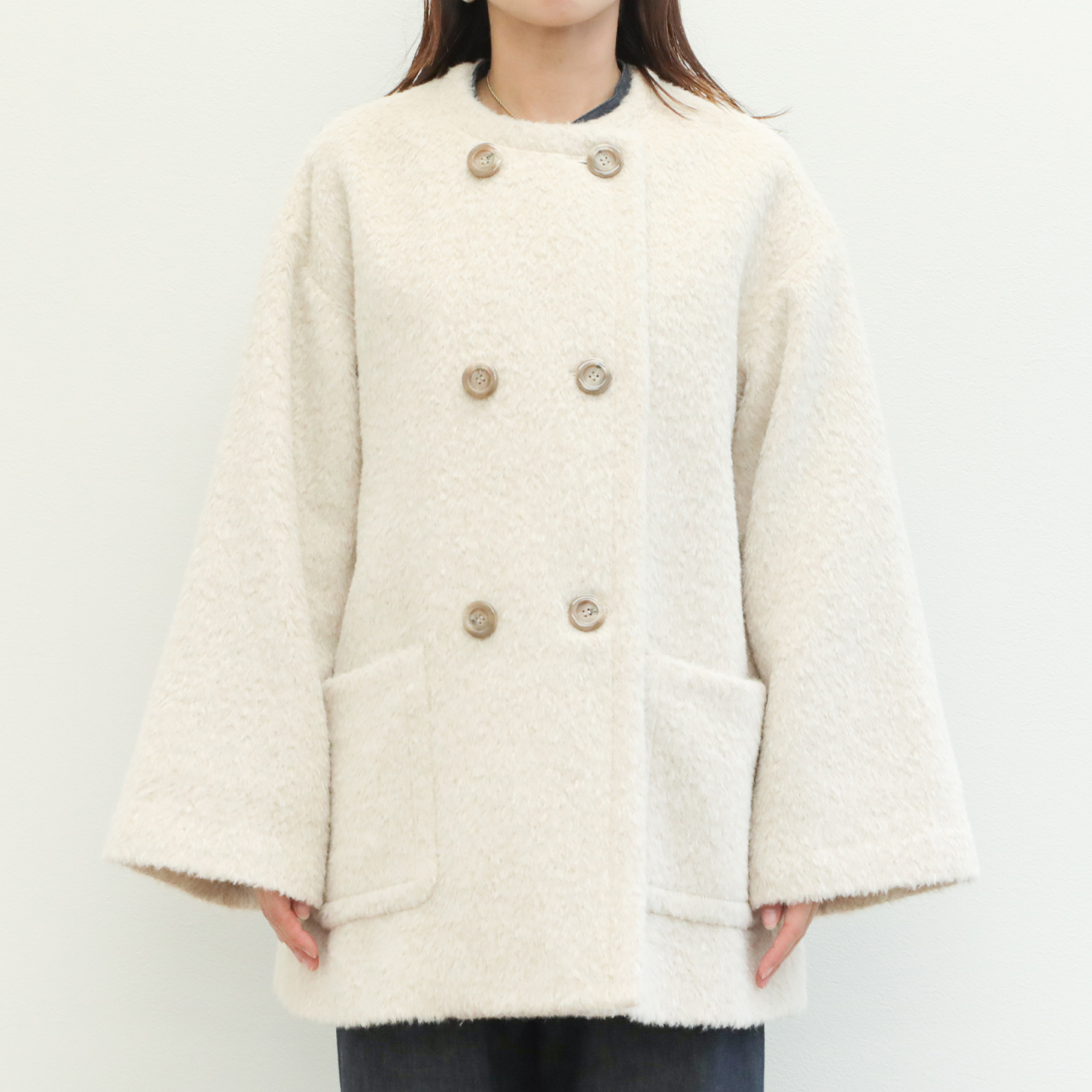 drawell ドロウェル　アルパカ　シャギー　ウール　コート drawell ドロウェル アルパカ シャギー ウール コート