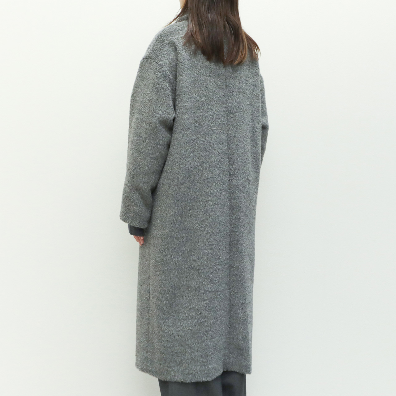 drawell ドロウェル コート ダブルブレスト ロング シャギー アルパカ