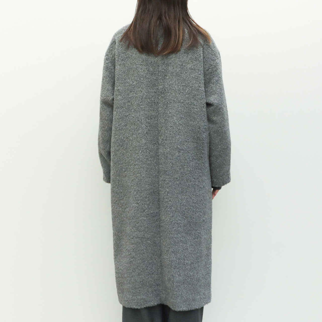 drawell ドロウェル コート ダブルブレスト ロング シャギー アルパカ