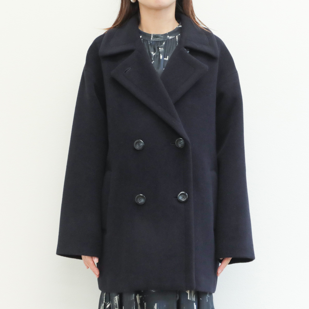 drawell ドロウェル コート Pコート ダブルブレスト ショート丈