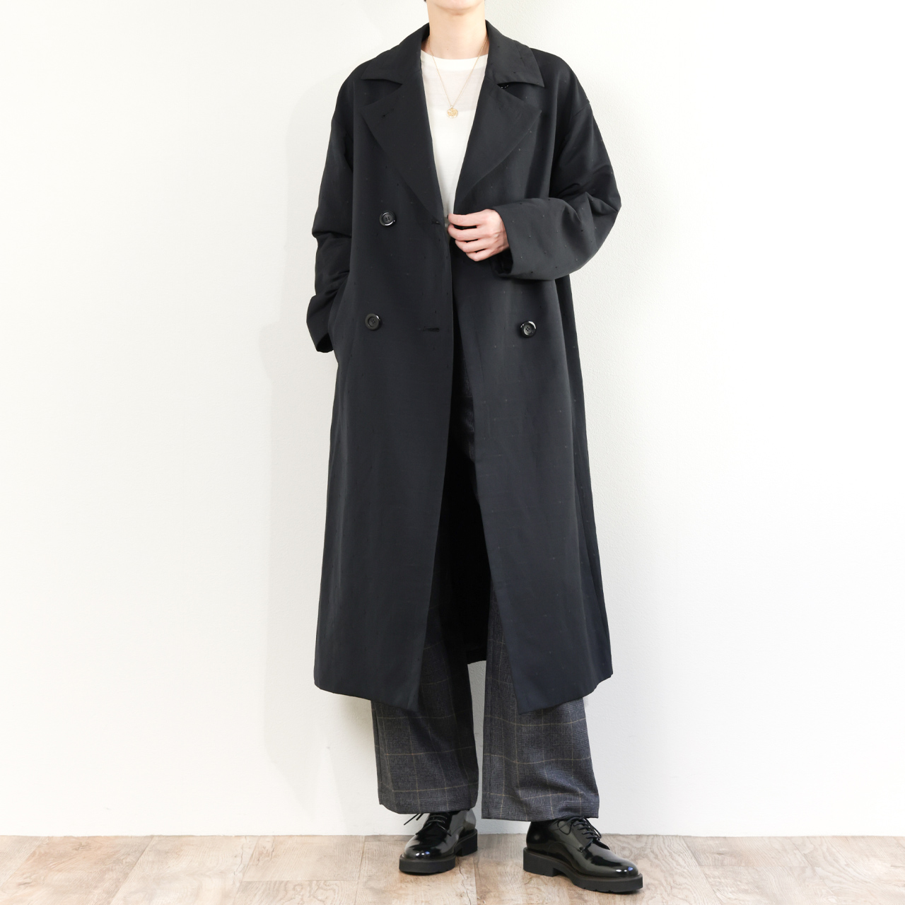 drawell ドロウェル コート レディース ロング丈 ダブル ポリエステル