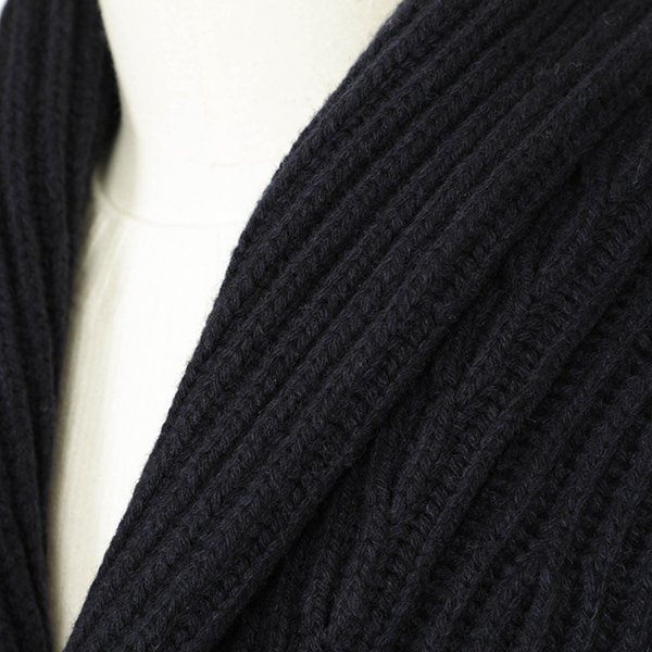 nomiamo ノミアモ ニット カーディガン ショールカラー リブ