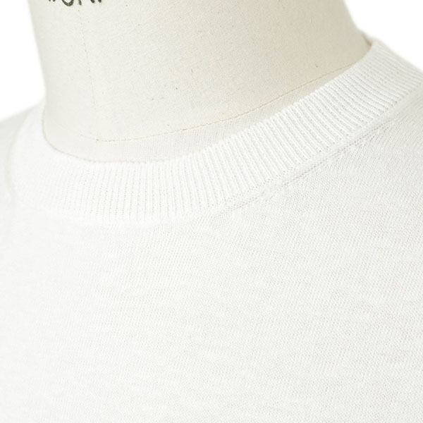 BAFY バフィ メンズ ニット 半袖 リネン コットン リブ メランジ