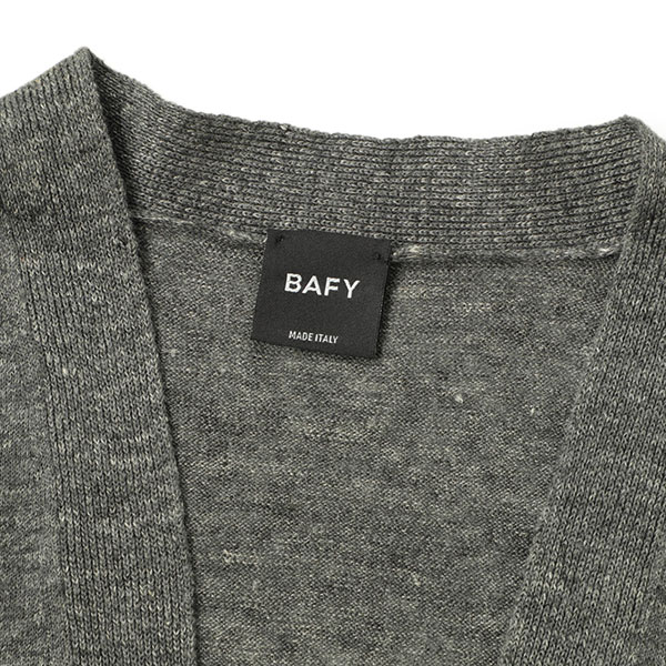 BAFY グレー Vネックカーディガン 菅原靴店別注アイテム】BAFY バフィ メンズ ニット カーディガン V