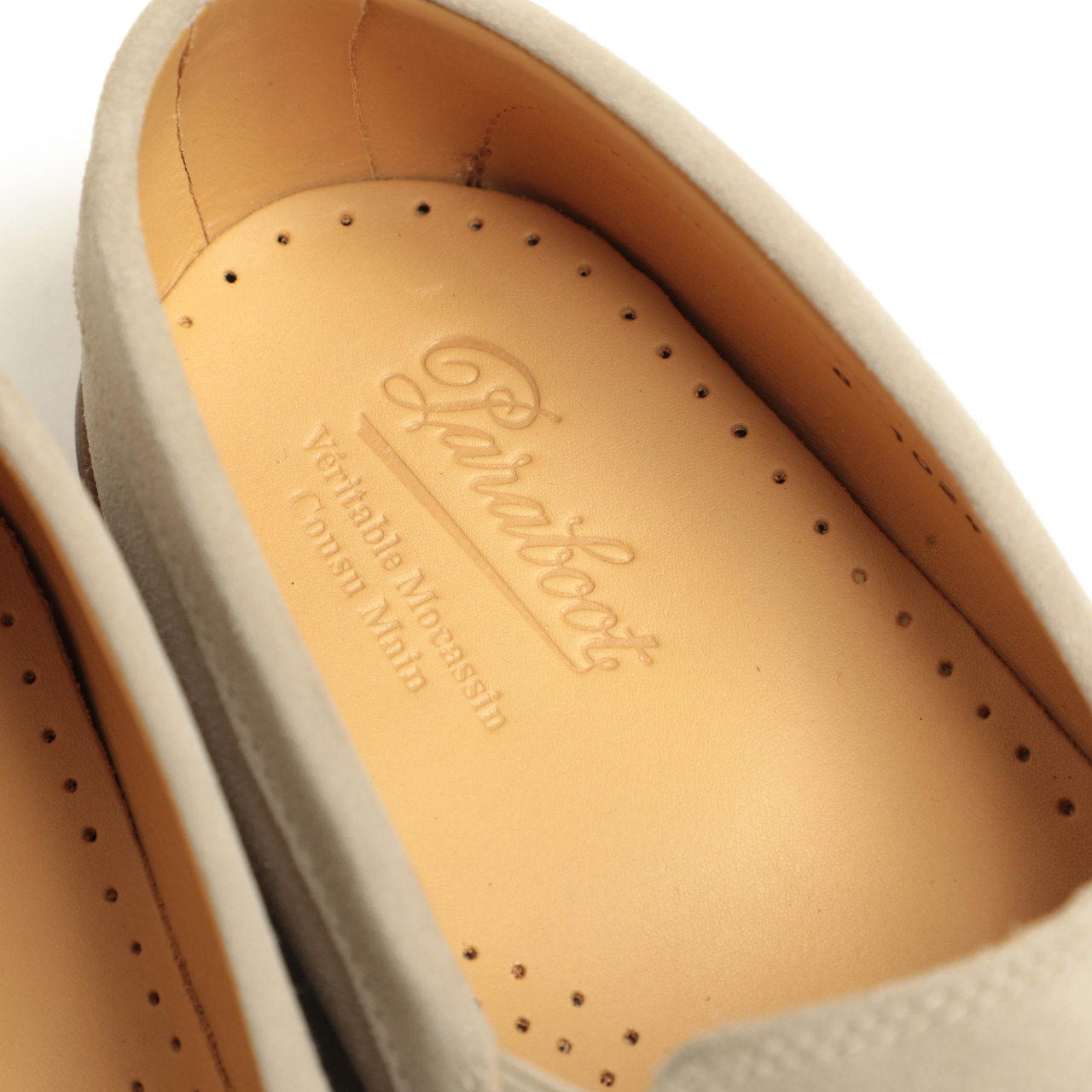 ふな♪美品✨パラブーツ レザー スリッポン モカシン ミュール ホワイト Paraboot パラブーツ モカシンレザー ローファー “ORSAY” orsay