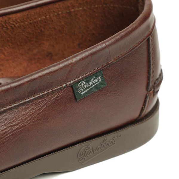 PARABOOT パラブーツ デッキシューズ スリッポン コインローファー メンズ レザー リス モカシン MARINEソール CORAUX コロー  AMERICA/ブラウン｜Paraboot｜菅原靴店