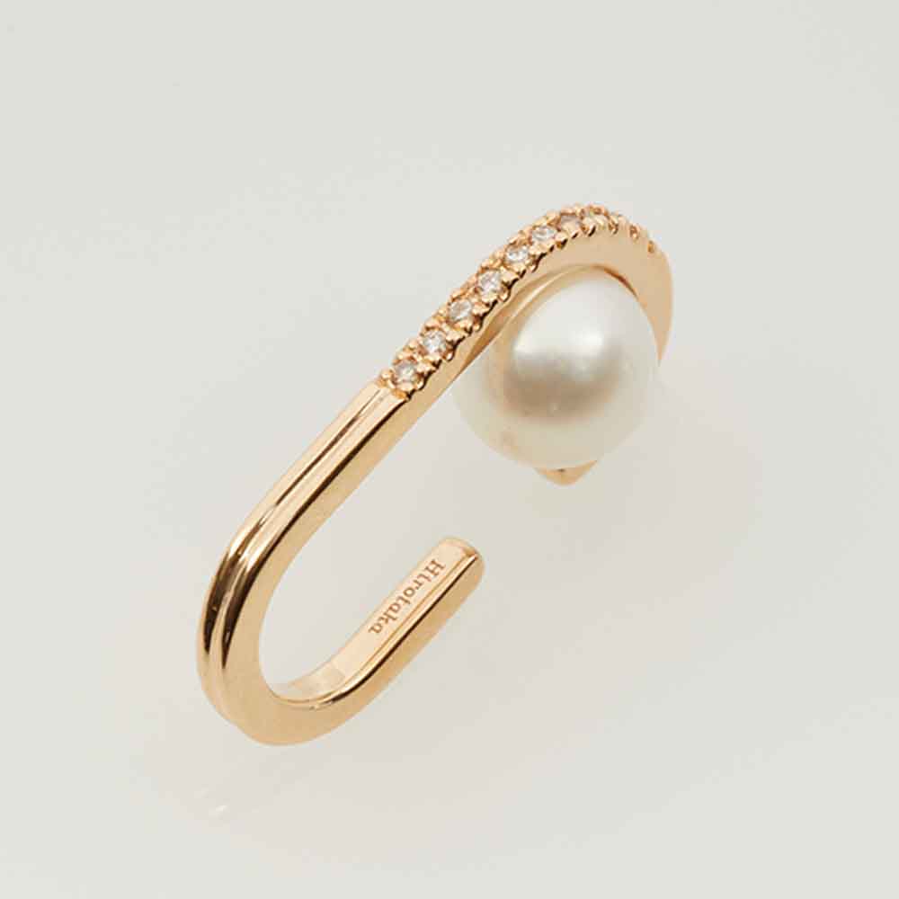 Hirotaka ヒロタカ イヤーカフ BELUGA ベルーガ アコヤパール K10