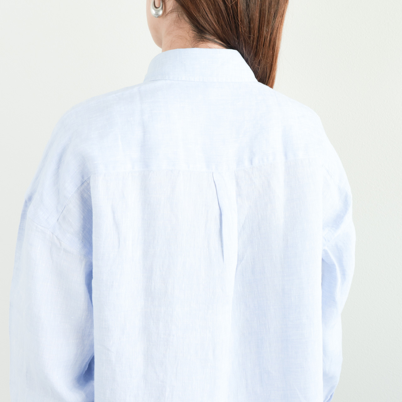 Finamore フィナモレ レディース シャツ リネン レギュラーカラー