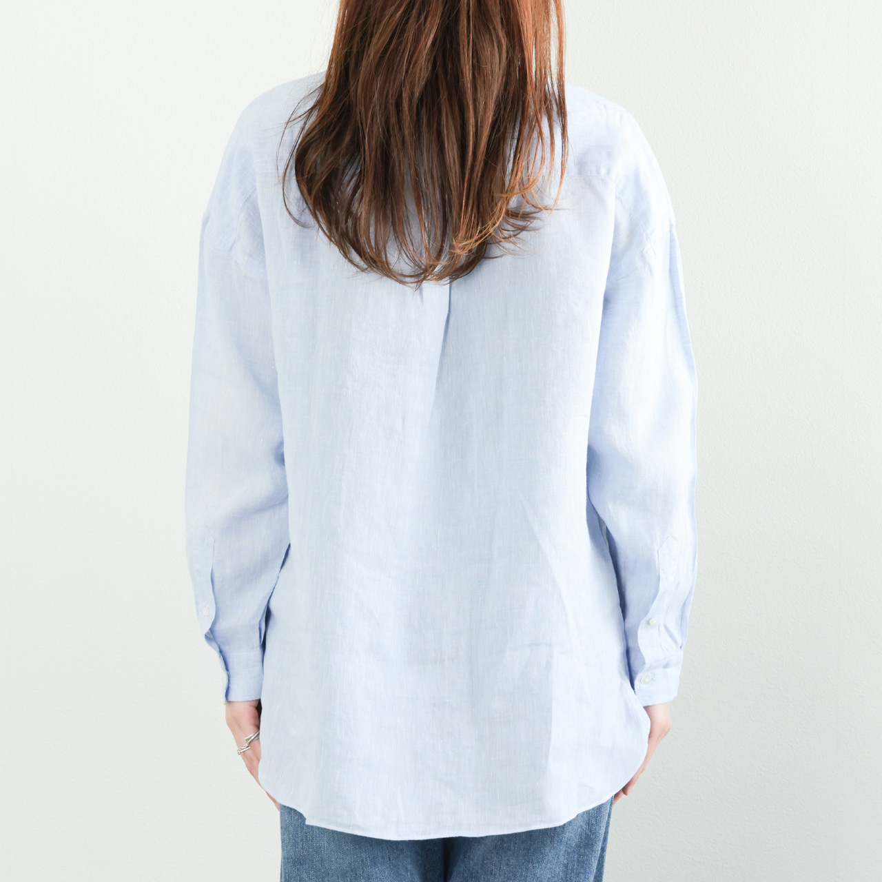 Finamore フィナモレ レディース シャツ リネン レギュラーカラー