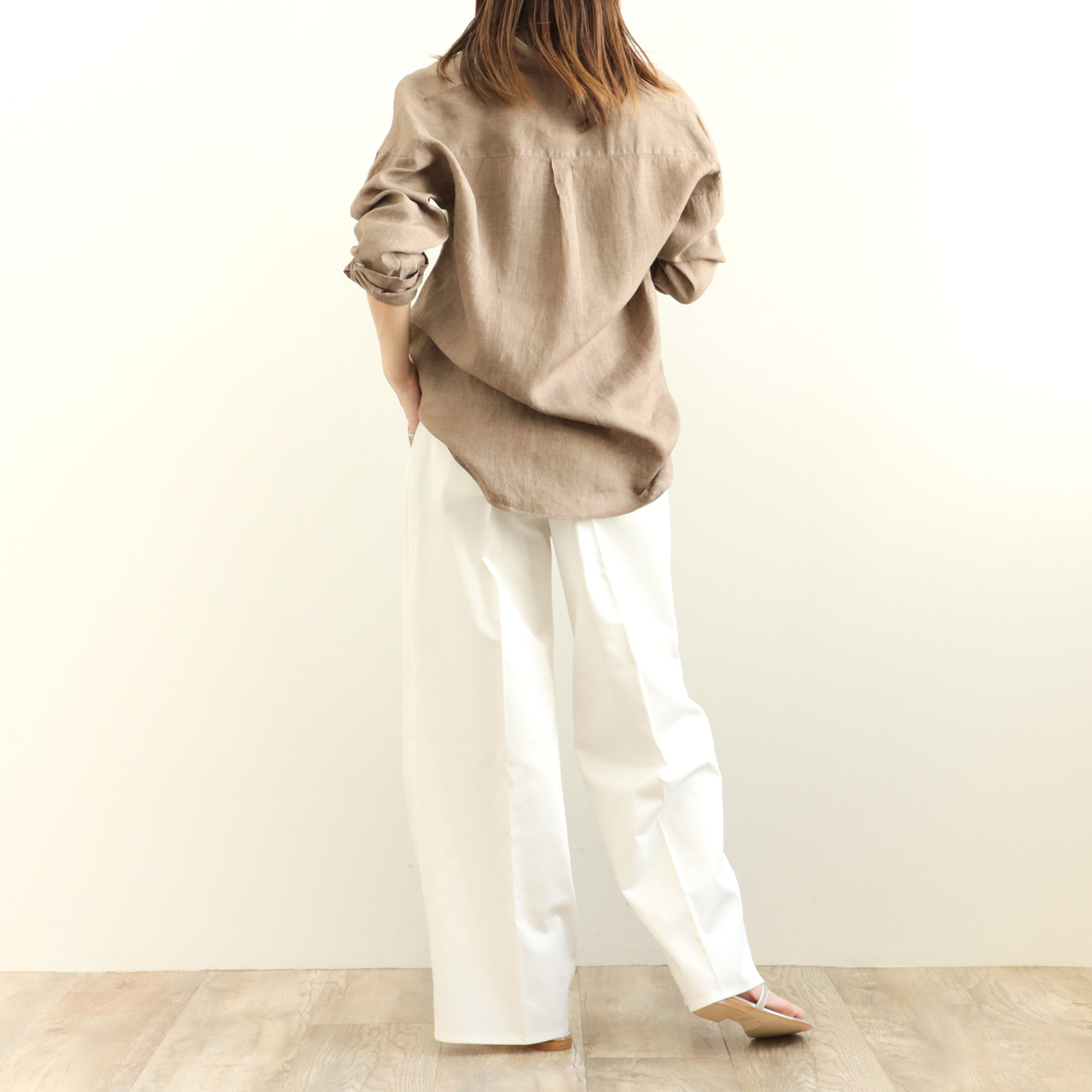 【美品】Finamore リネンシャツ ブラウン 39 美品】Finamore リネンシャツ ブラウン 39-製品の特別割引