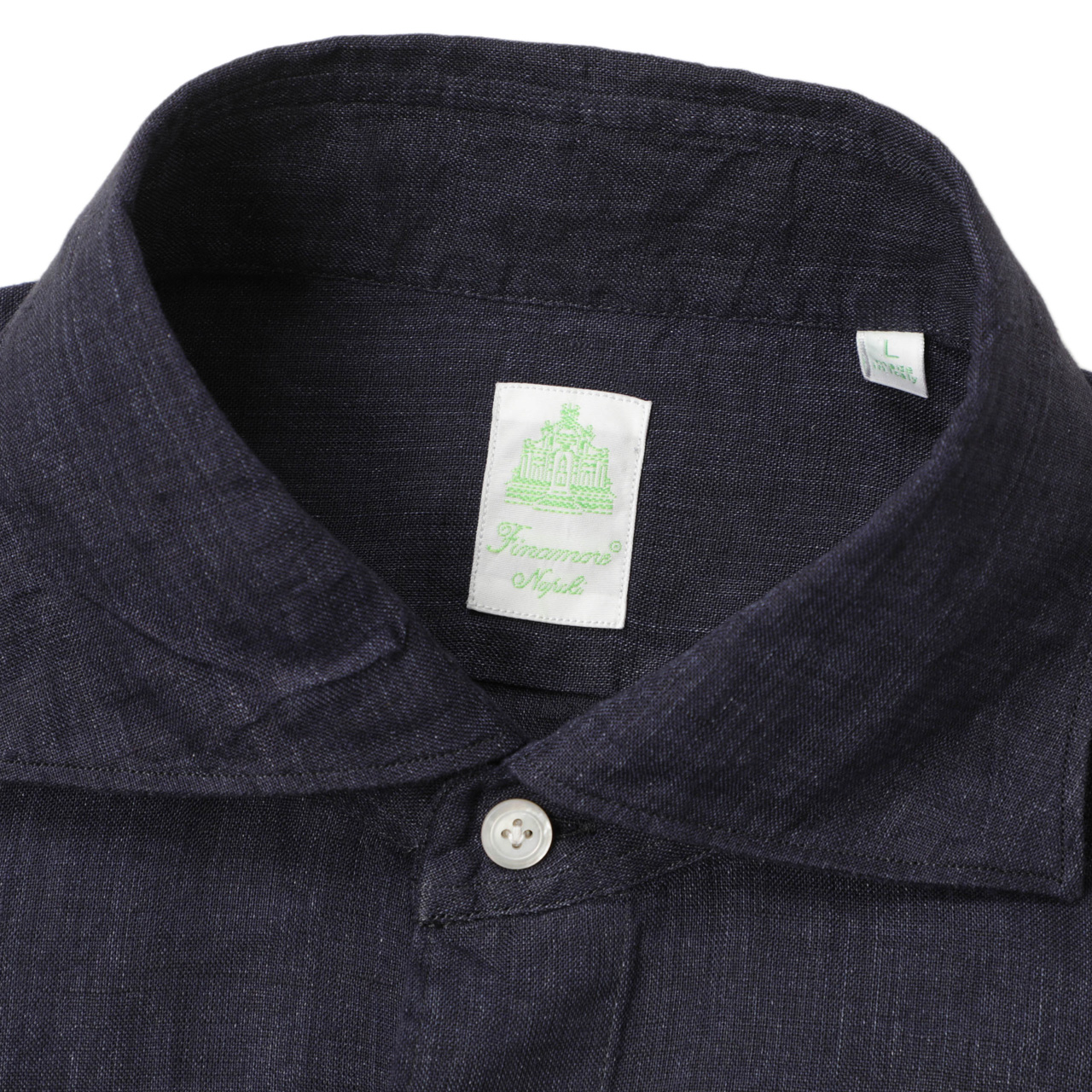 Finamore フィナモレ シャツ カッタウェイ リネン SIMONE BALI 長袖