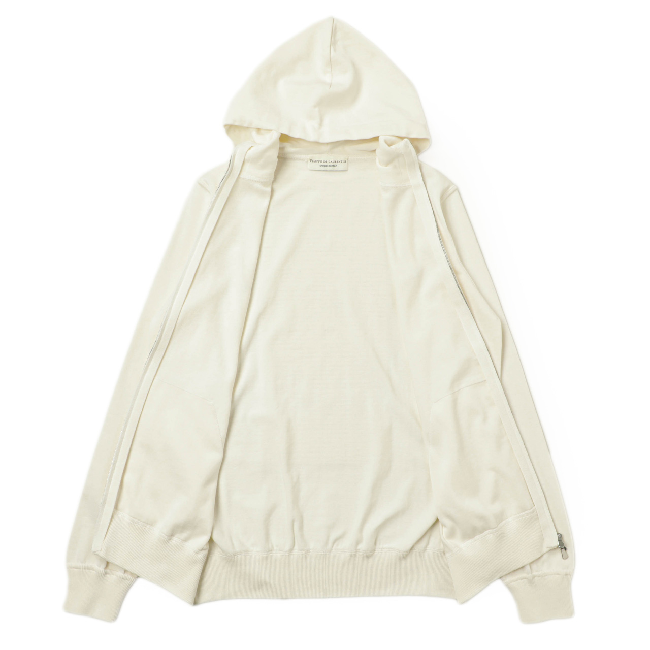 FILIPPO DE LAURENTIIS ホワイト プルオーバーパーカー46 FILIPPO DE LAURENTIIS ホワイト プルオーバーパーカー46 - メルカリ